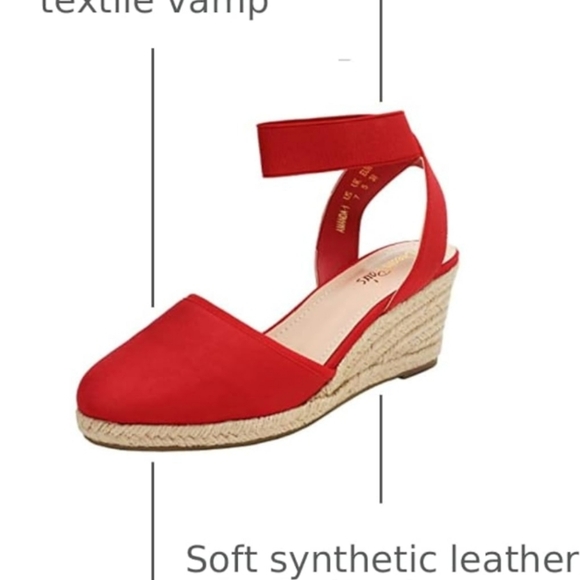 2 Pair Women’s Navy & Red Espadrilles - Size 6.5 - Picture 7 of 7